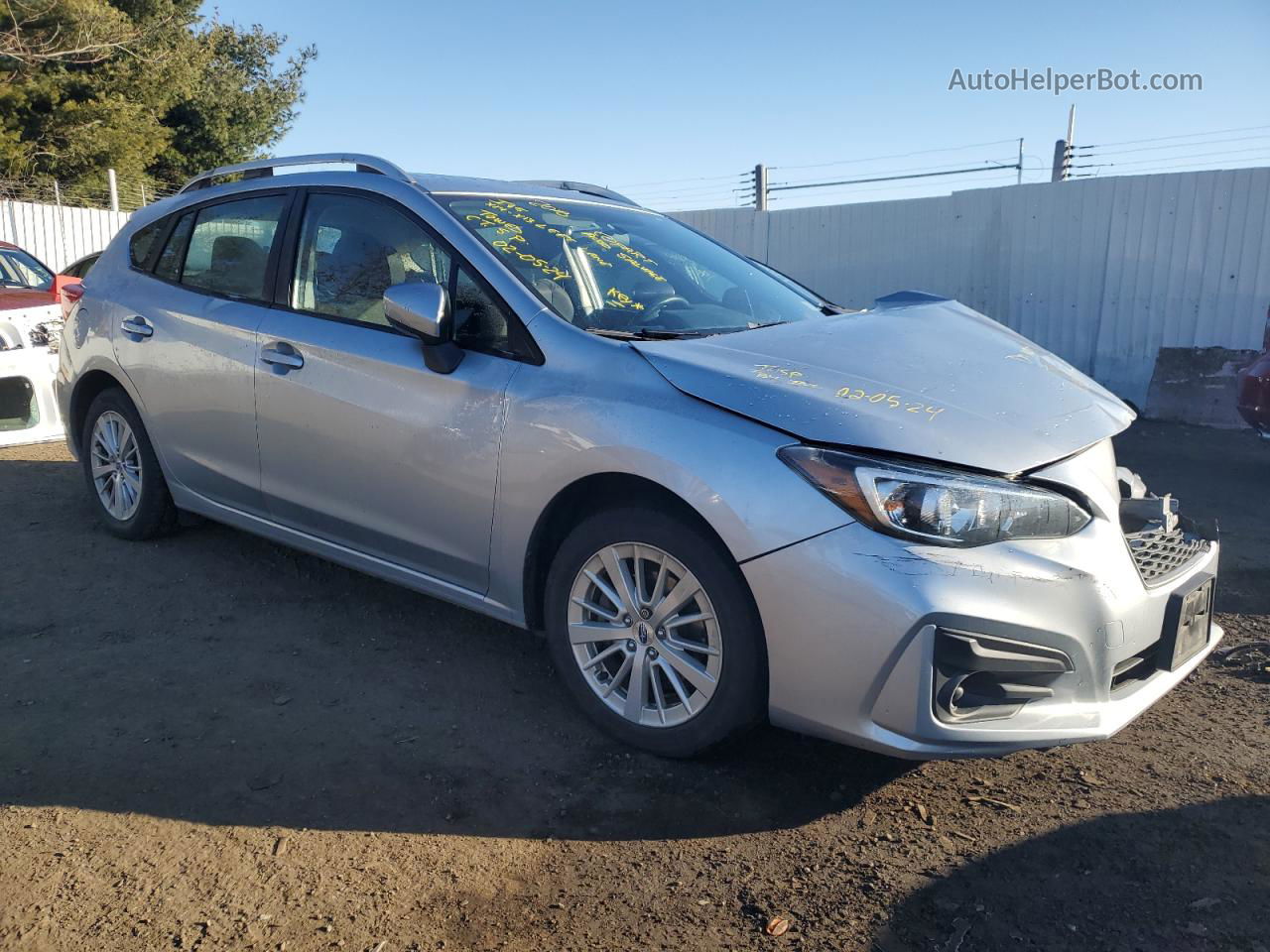 2018 Subaru Impreza Premium Silver vin: 4S3GTAB66J3743307