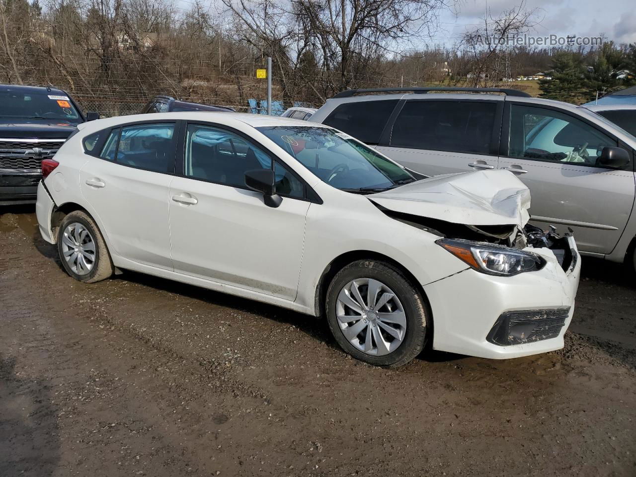 2021 Subaru Impreza  White vin: 4S3GTAB66M3706553