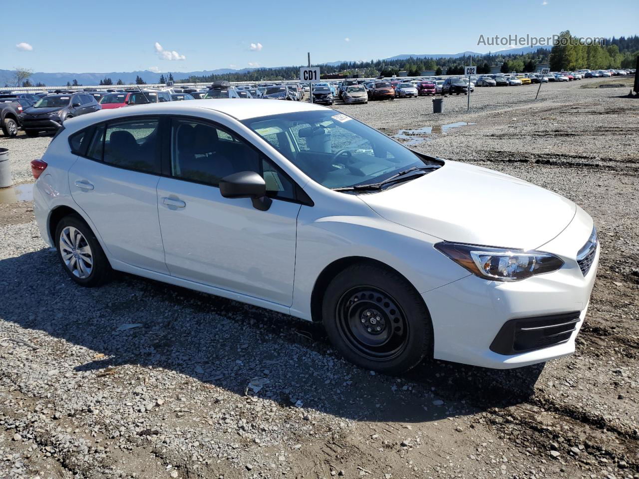 2021 Subaru Impreza  White vin: 4S3GTAB66M3714667