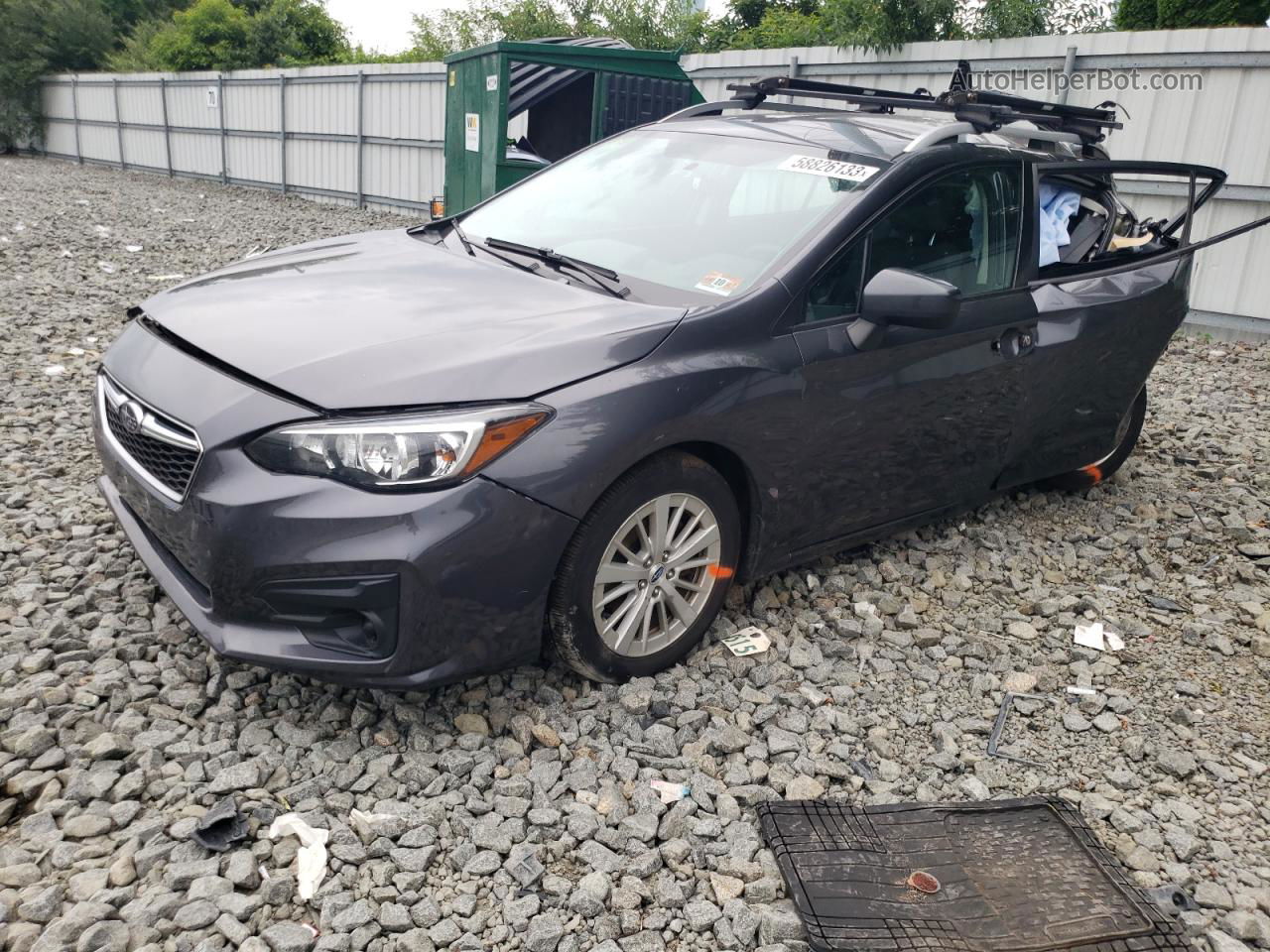 2018 Subaru Impreza Premium Gray vin: 4S3GTAB67J3705844