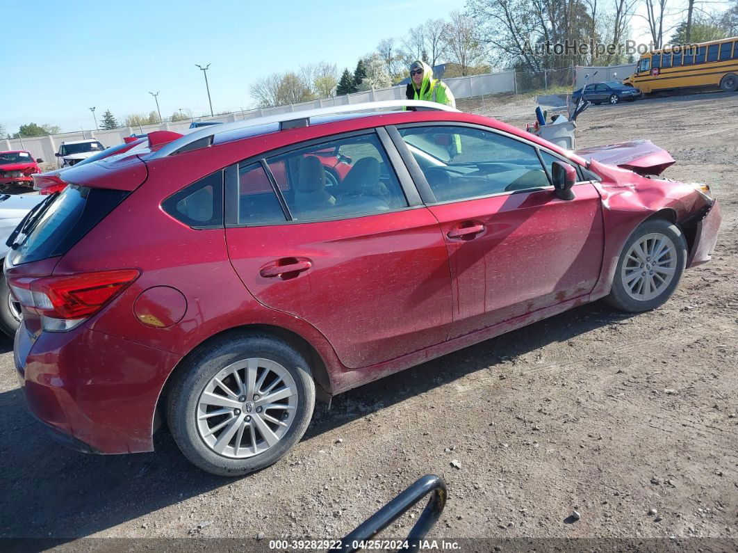 2018 Subaru Impreza 2.0i Premium Red vin: 4S3GTAB6XJ3710388