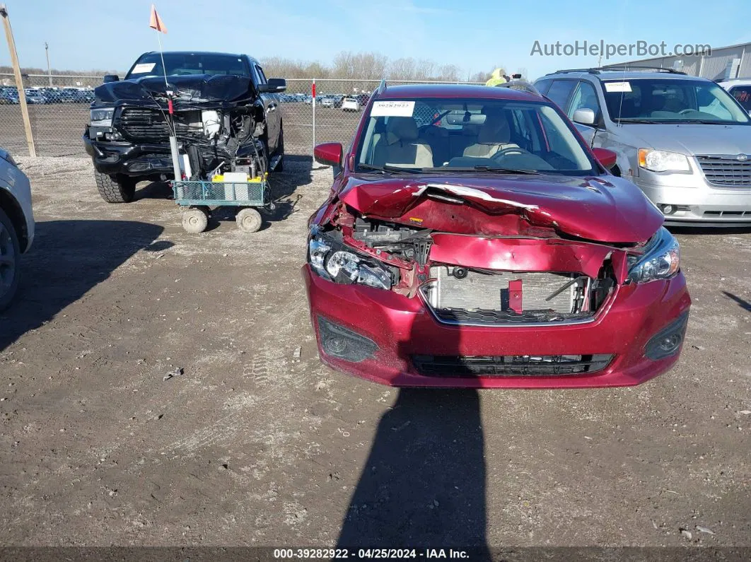 2018 Subaru Impreza 2.0i Premium Red vin: 4S3GTAB6XJ3710388