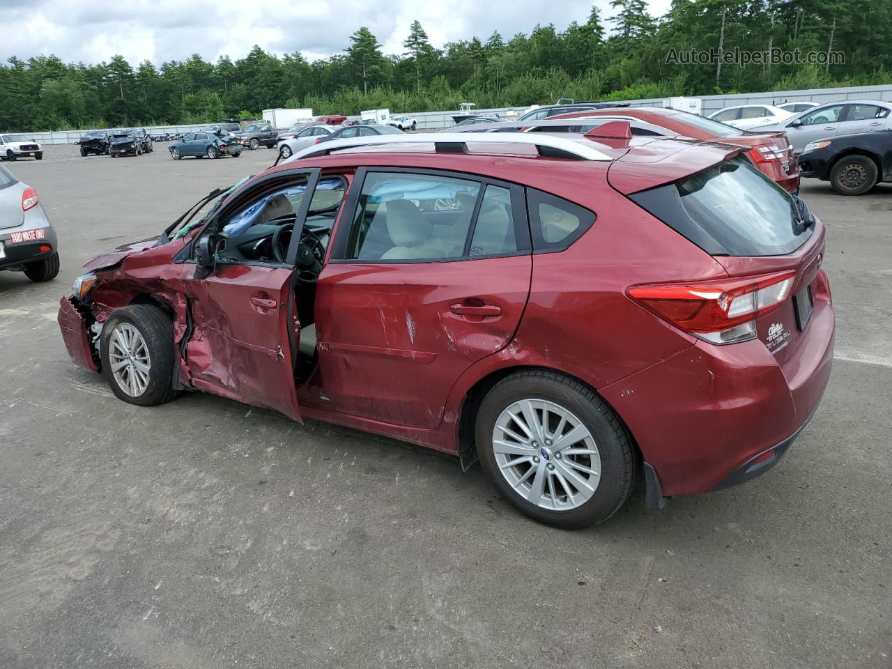 2018 Subaru Impreza Premium Burgundy vin: 4S3GTAB6XJ3725747