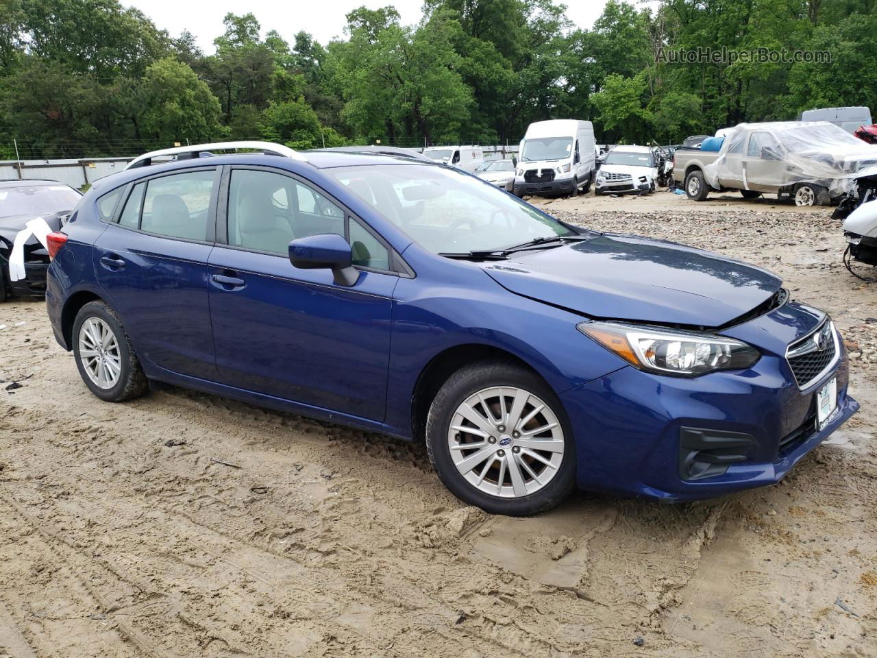 2018 Subaru Impreza Premium Blue vin: 4S3GTAB6XJ3740409