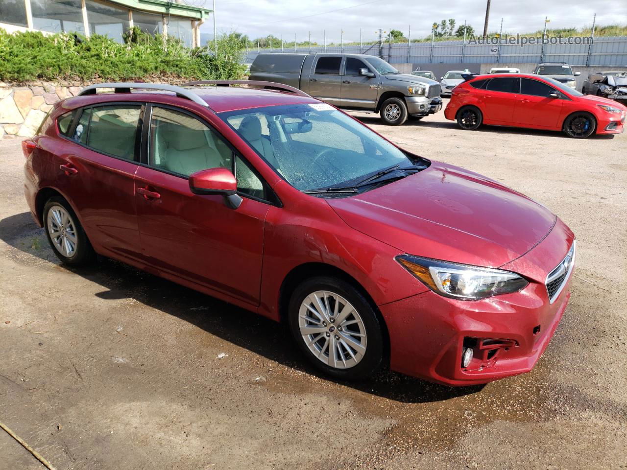 2018 Subaru Impreza Premium Plus Burgundy vin: 4S3GTAD60J3711868