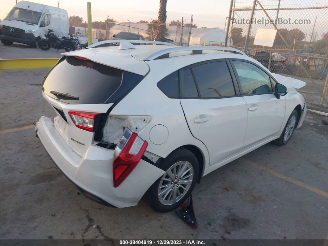 2018 Subaru Impreza 2.0i Premium White vin: 4S3GTAD60J3720487