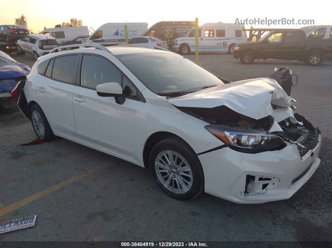 2018 Subaru Impreza 2.0i Premium White vin: 4S3GTAD60J3720487