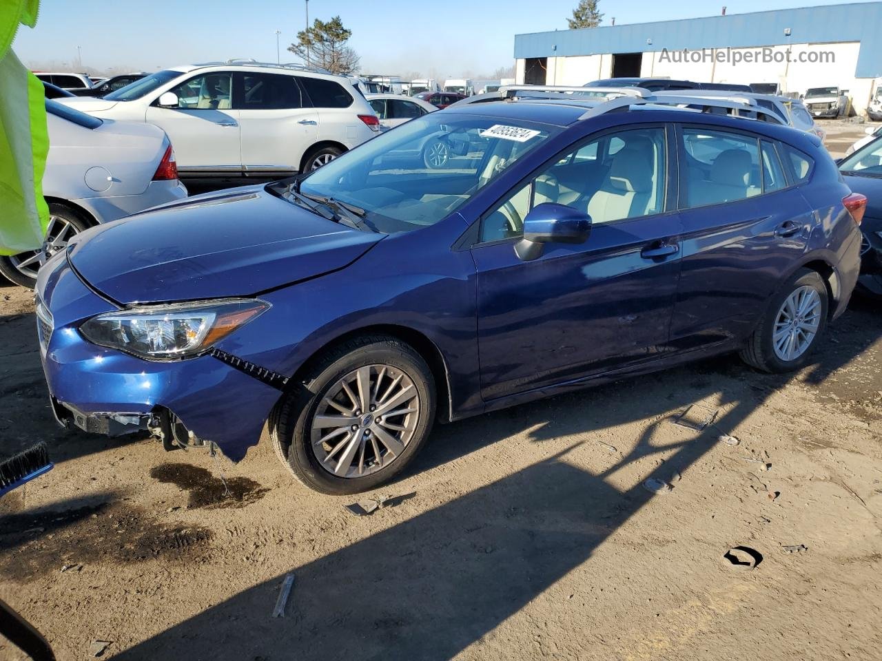 2018 Subaru Impreza Premium Plus Синий vin: 4S3GTAD60J3727374
