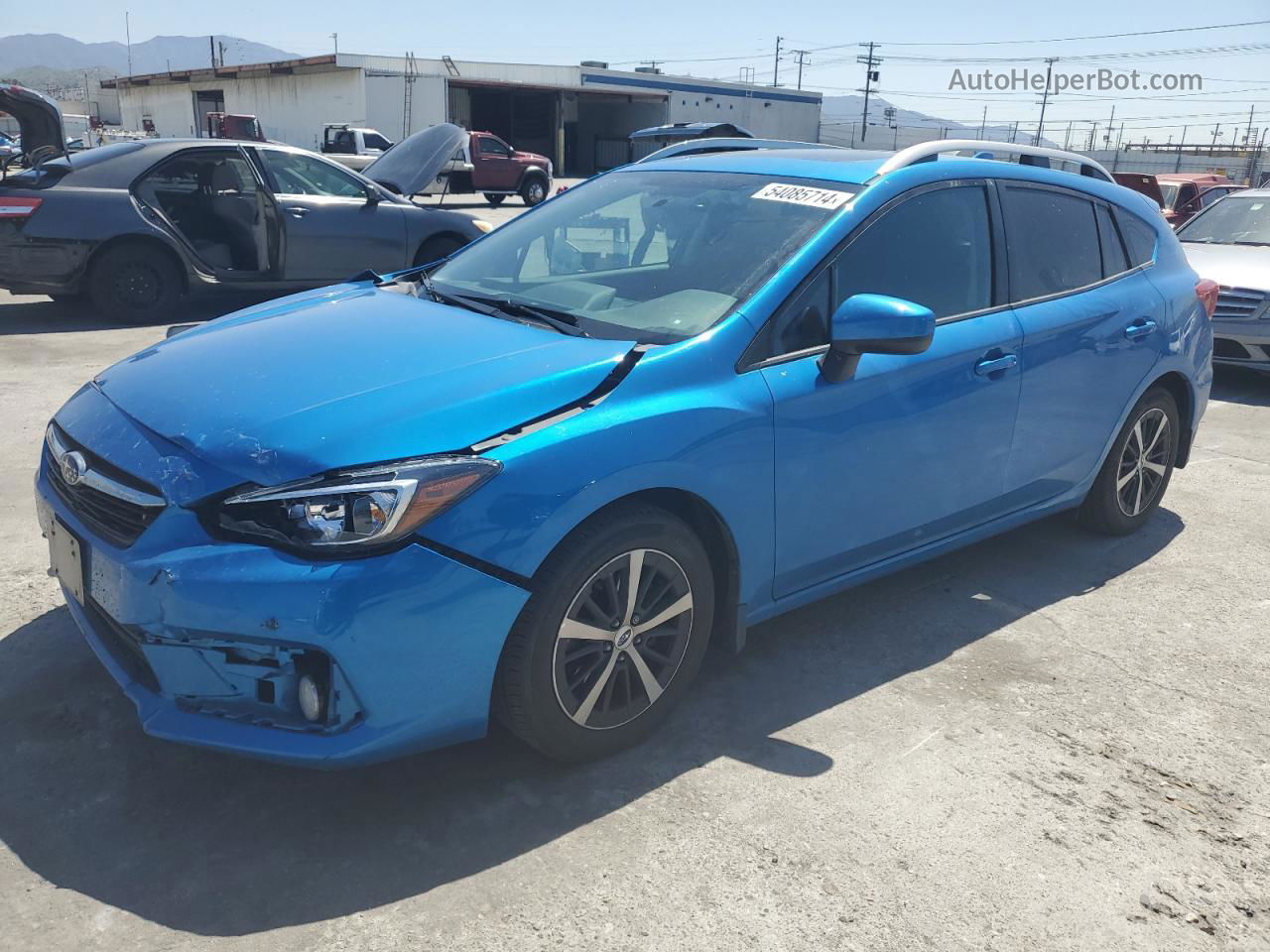 2021 Subaru Impreza Premium Синий vin: 4S3GTAD61M3709678