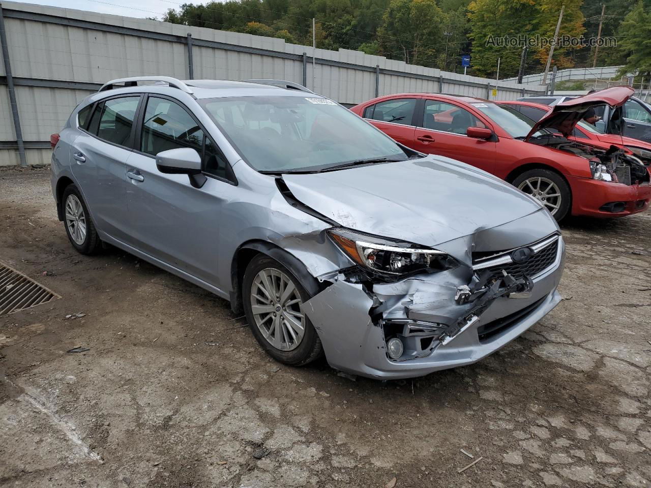 2018 Subaru Impreza Premium Plus Silver vin: 4S3GTAD64J3710805