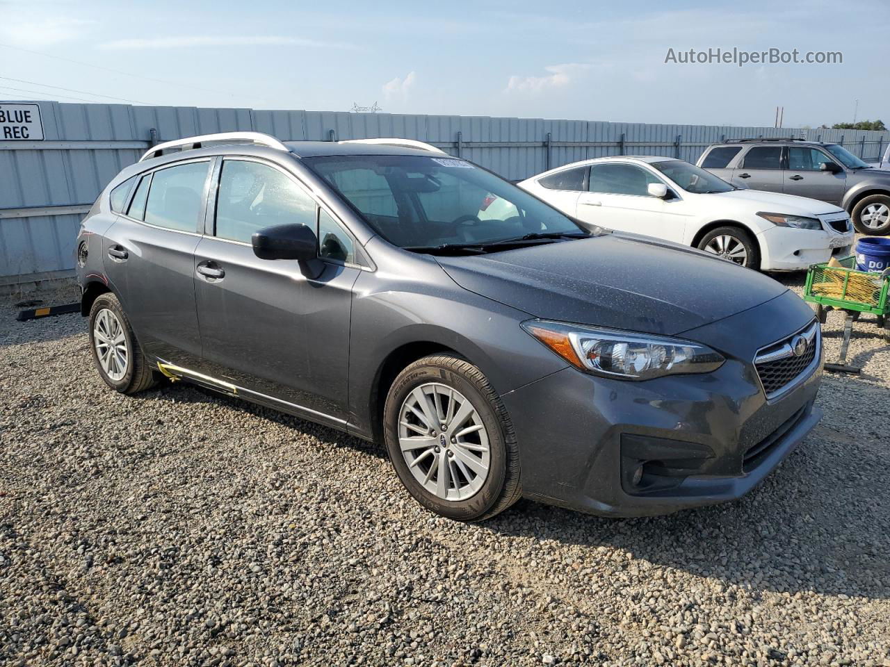 2018 Subaru Impreza Premium Plus Gray vin: 4S3GTAD65J3703264