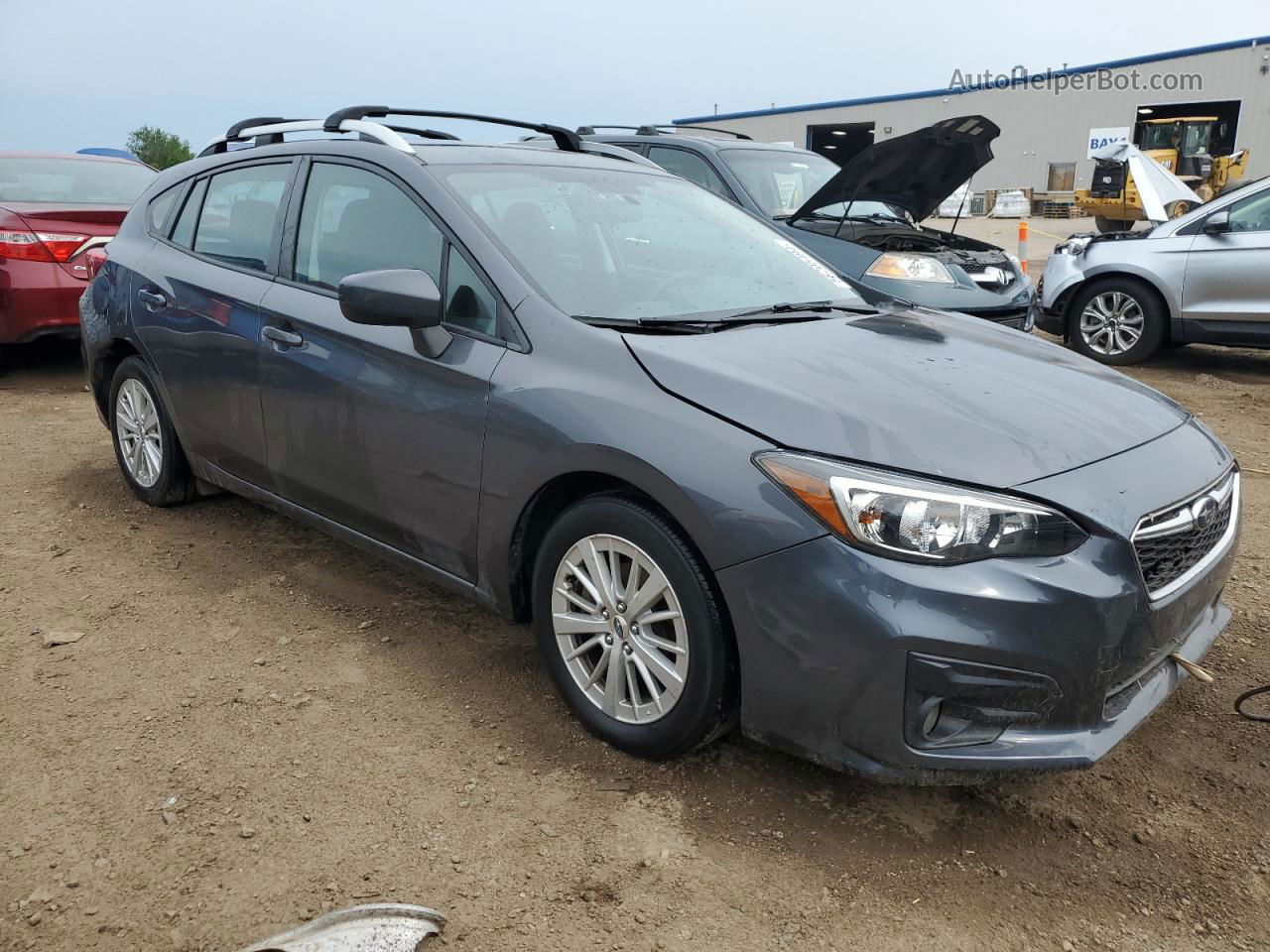 2018 Subaru Impreza Premium Plus Gray vin: 4S3GTAD65J3745689