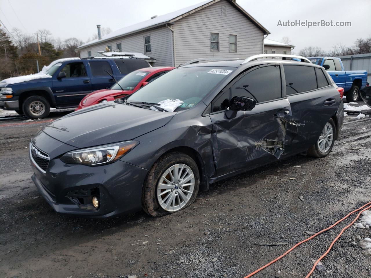 2018 Subaru Impreza Premium Plus Серый vin: 4S3GTAD66J3703399