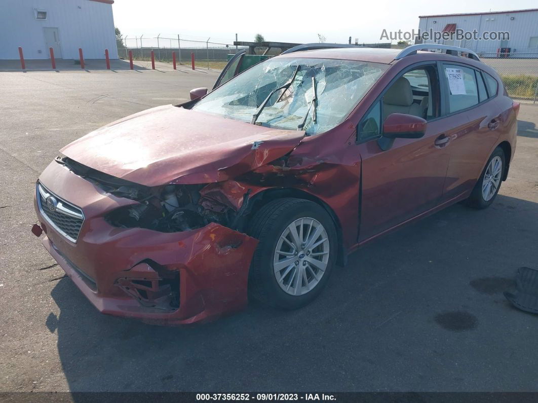 2018 Subaru Impreza 2.0i Premium Burgundy vin: 4S3GTAD66J3723572