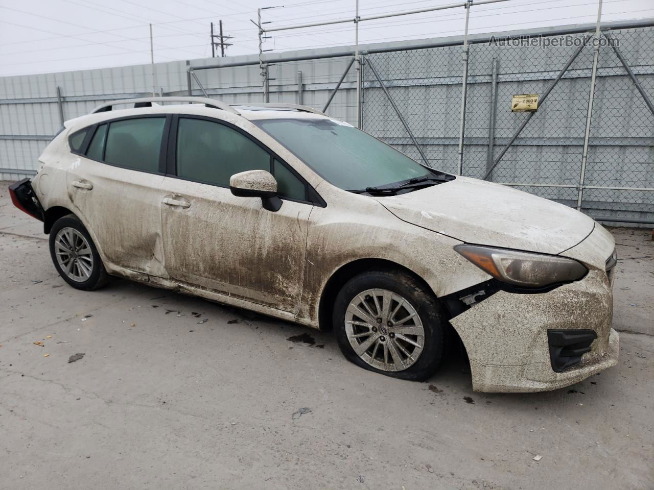 2018 Subaru Impreza Premium Plus White vin: 4S3GTAD66J3735351