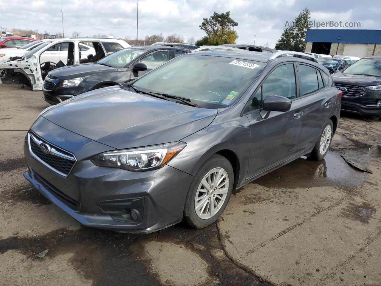 2018 Subaru Impreza Premium Plus Gray vin: 4S3GTAD68J3718020