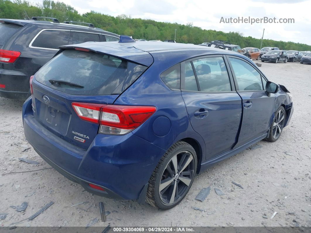 2018 Subaru Impreza 2.0i Sport Blue vin: 4S3GTAK68J3709255