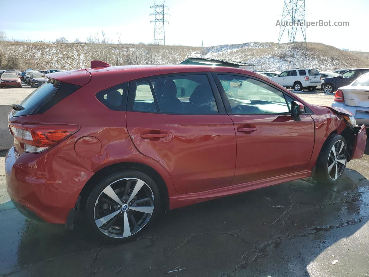 2018 Subaru Impreza Sport Red vin: 4S3GTAL65J1701883