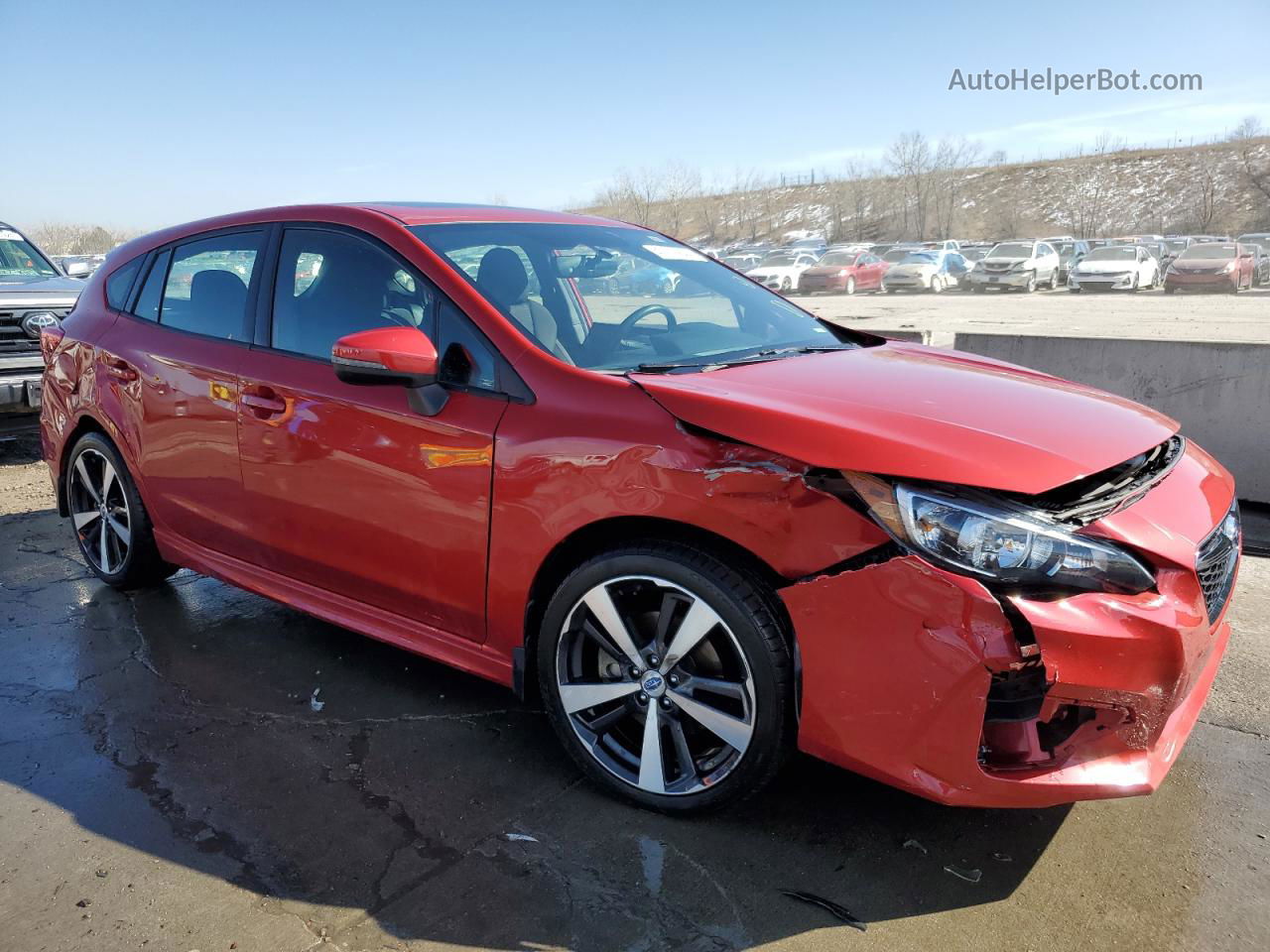 2018 Subaru Impreza Sport Red vin: 4S3GTAL65J1701883