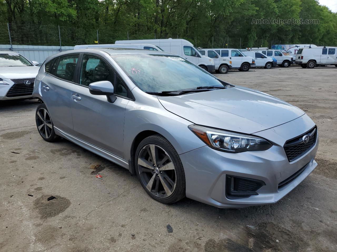 2018 Subaru Impreza Sport Silver vin: 4S3GTAM61J3721583