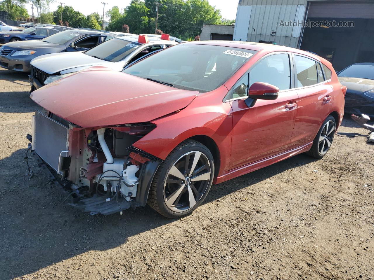 2018 Subaru Impreza Sport Burgundy vin: 4S3GTAM62J3738263