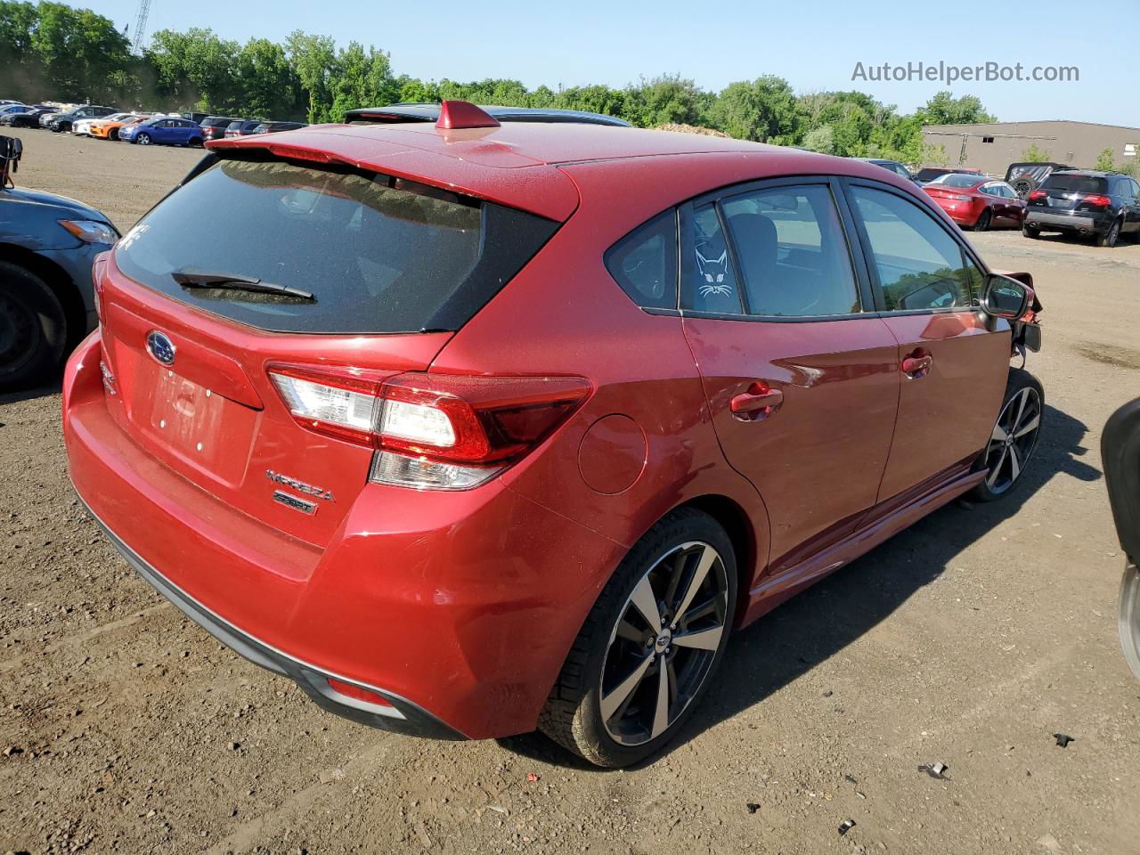 2018 Subaru Impreza Sport Burgundy vin: 4S3GTAM62J3738263