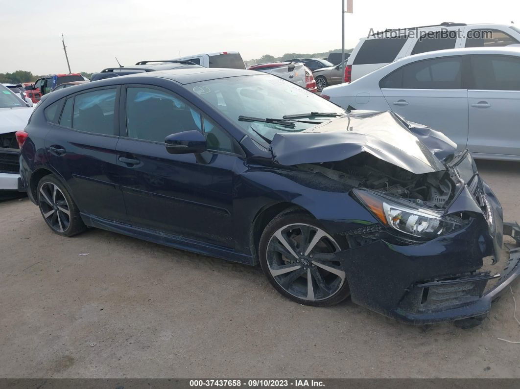 2021 Subaru Impreza Sport Blue vin: 4S3GTAM64M3711165