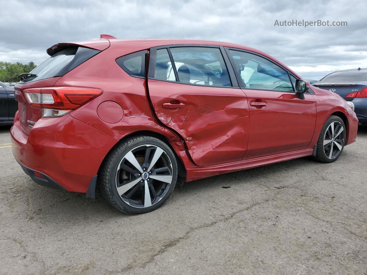 2018 Subaru Impreza Sport Red vin: 4S3GTAM67J3716582