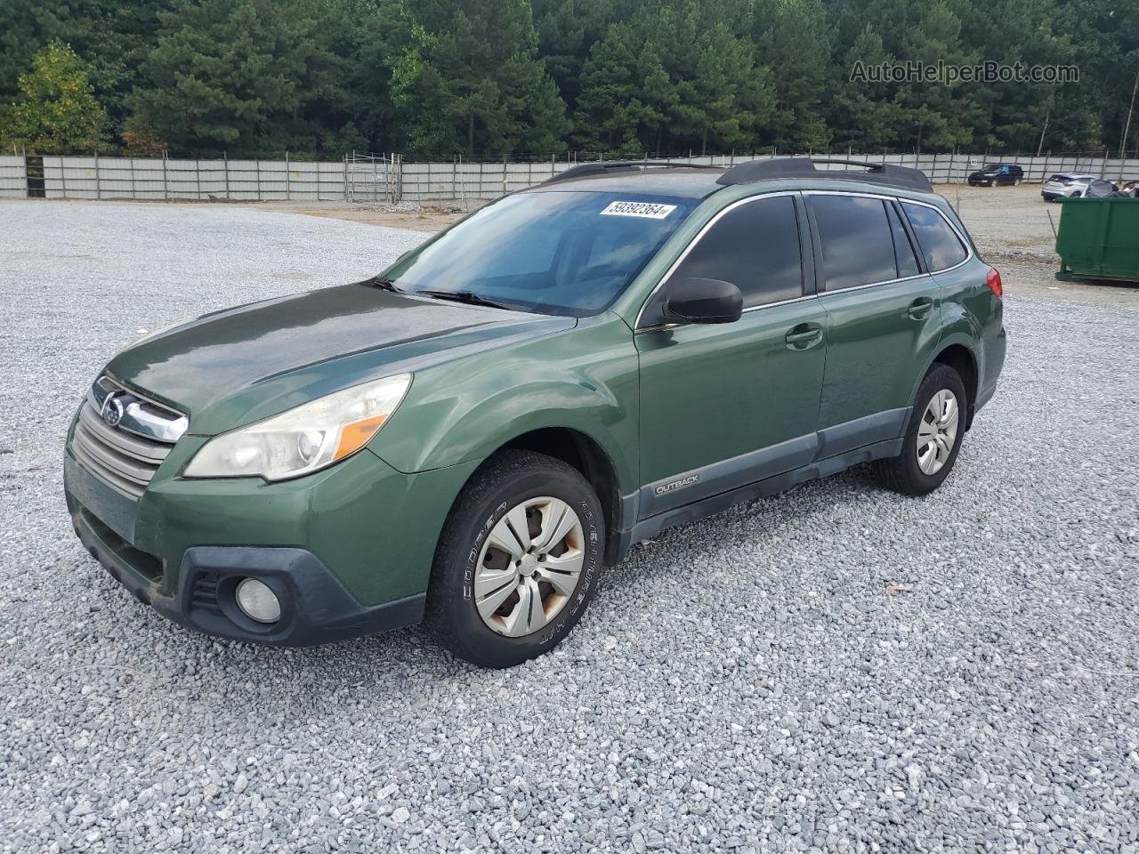 2014 Subaru Outback 2.5i Green vin: 4S4BRBAC3E1273482