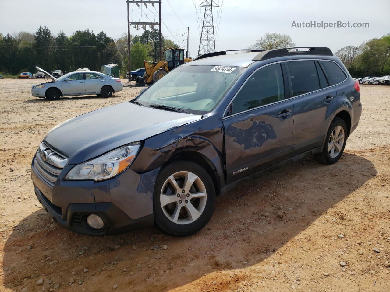 2014 Subaru Outback 2.5i Premium Blue vin: 4S4BRBCC2E3242659