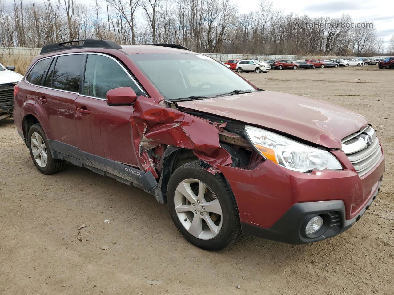 2014 Subaru Outback 2.5i Premium Красный vin: 4S4BRBCC3E3276786