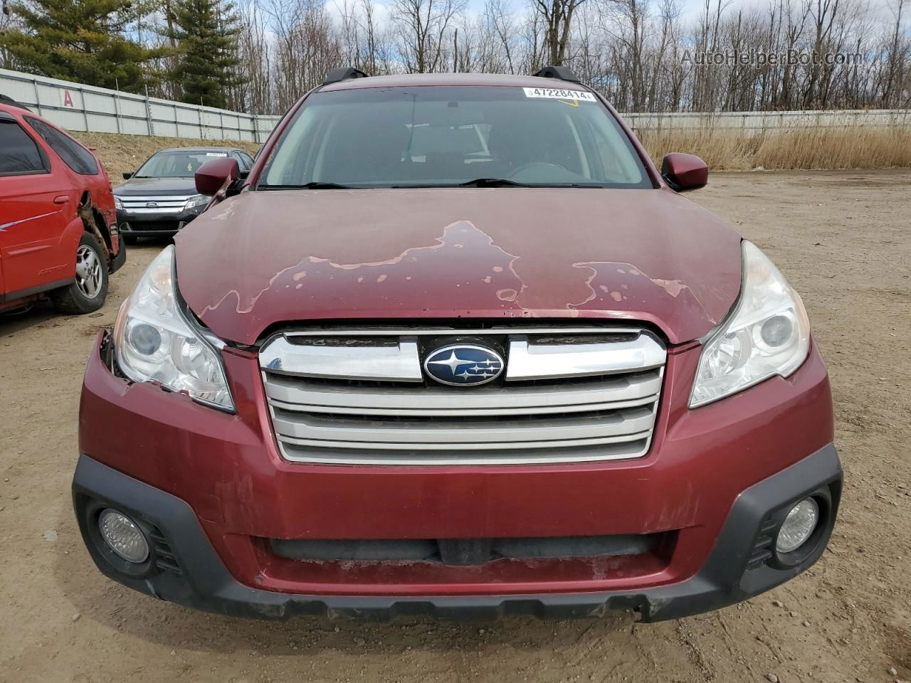 2014 Subaru Outback 2.5i Premium Red vin: 4S4BRBCC3E3276786