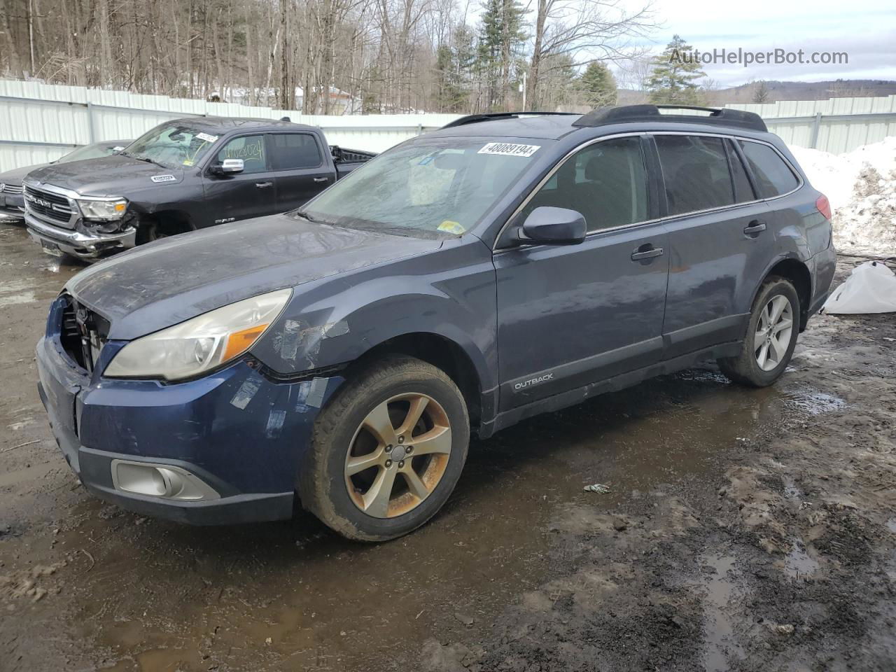 2014 Subaru Outback 2.5i Premium Blue vin: 4S4BRBCC4E3217729