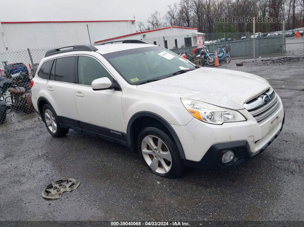 2014 Subaru Outback 2.5i Premium White vin: 4S4BRBCC6E3215951