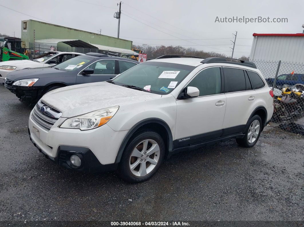 2014 Subaru Outback 2.5i Premium White vin: 4S4BRBCC6E3215951