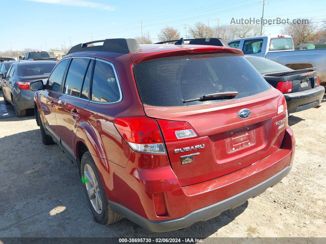 2014 Subaru Outback 2.5i Premium Red vin: 4S4BRBCC6E3327858