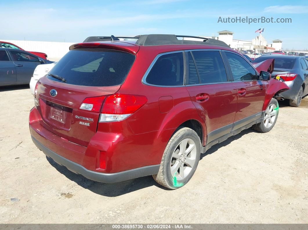 2014 Subaru Outback 2.5i Premium Red vin: 4S4BRBCC6E3327858