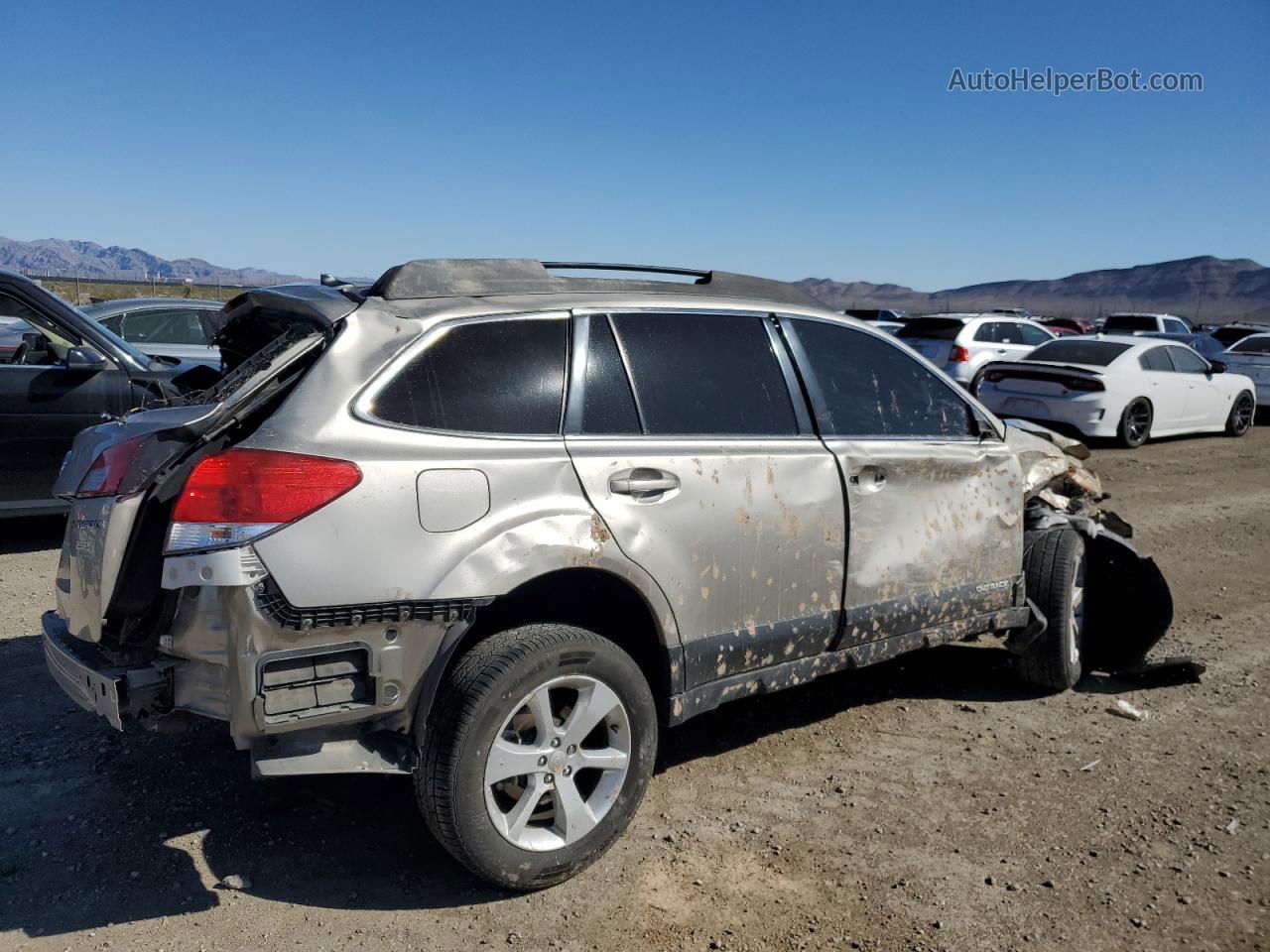 2014 Subaru Outback 2.5i Premium Silver vin: 4S4BRBCC8E3259451