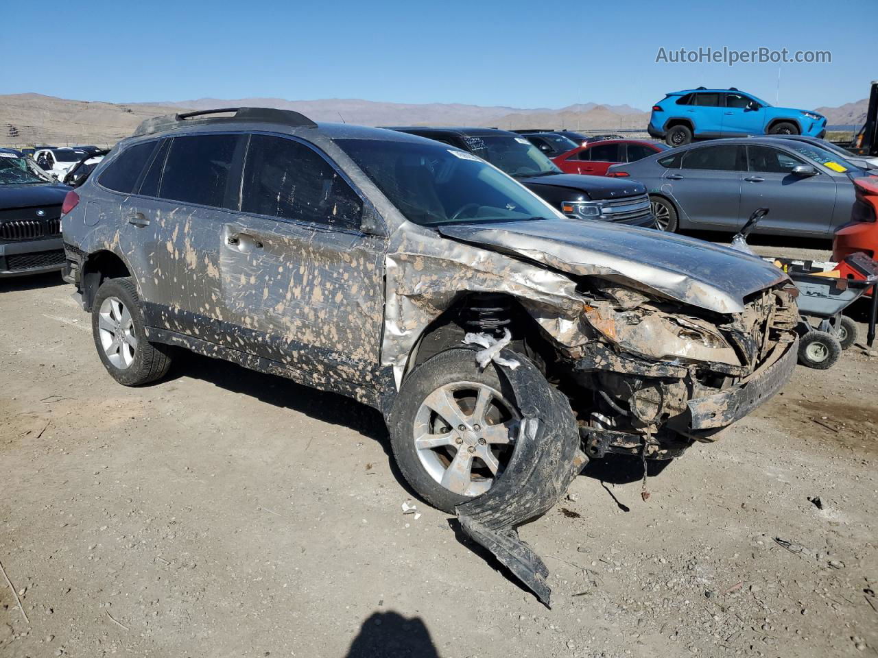 2014 Subaru Outback 2.5i Premium Silver vin: 4S4BRBCC8E3259451