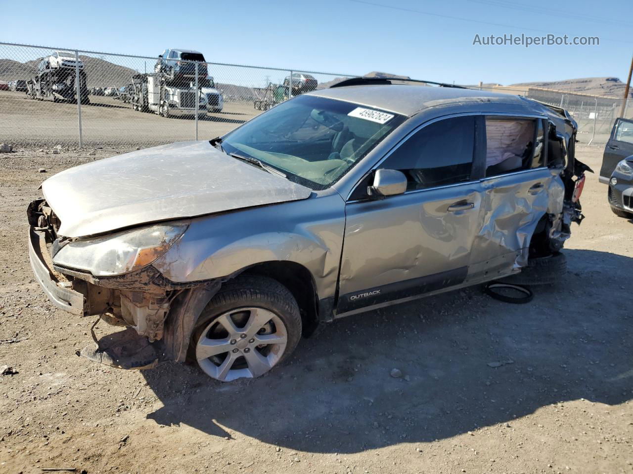 2014 Subaru Outback 2.5i Premium Silver vin: 4S4BRBCC8E3259451