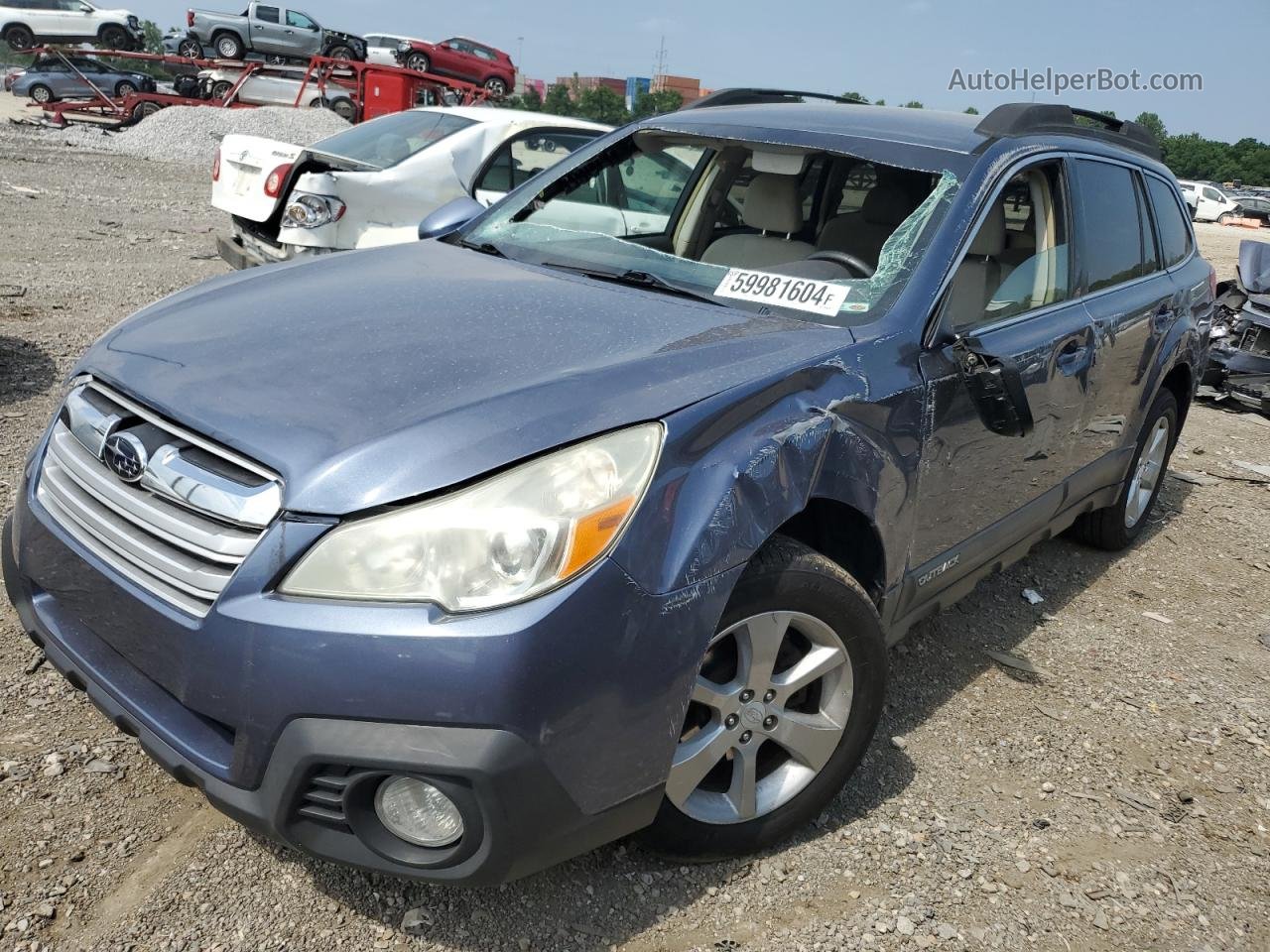 2014 Subaru Outback 2.5i Premium Blue vin: 4S4BRBCC8E3286388