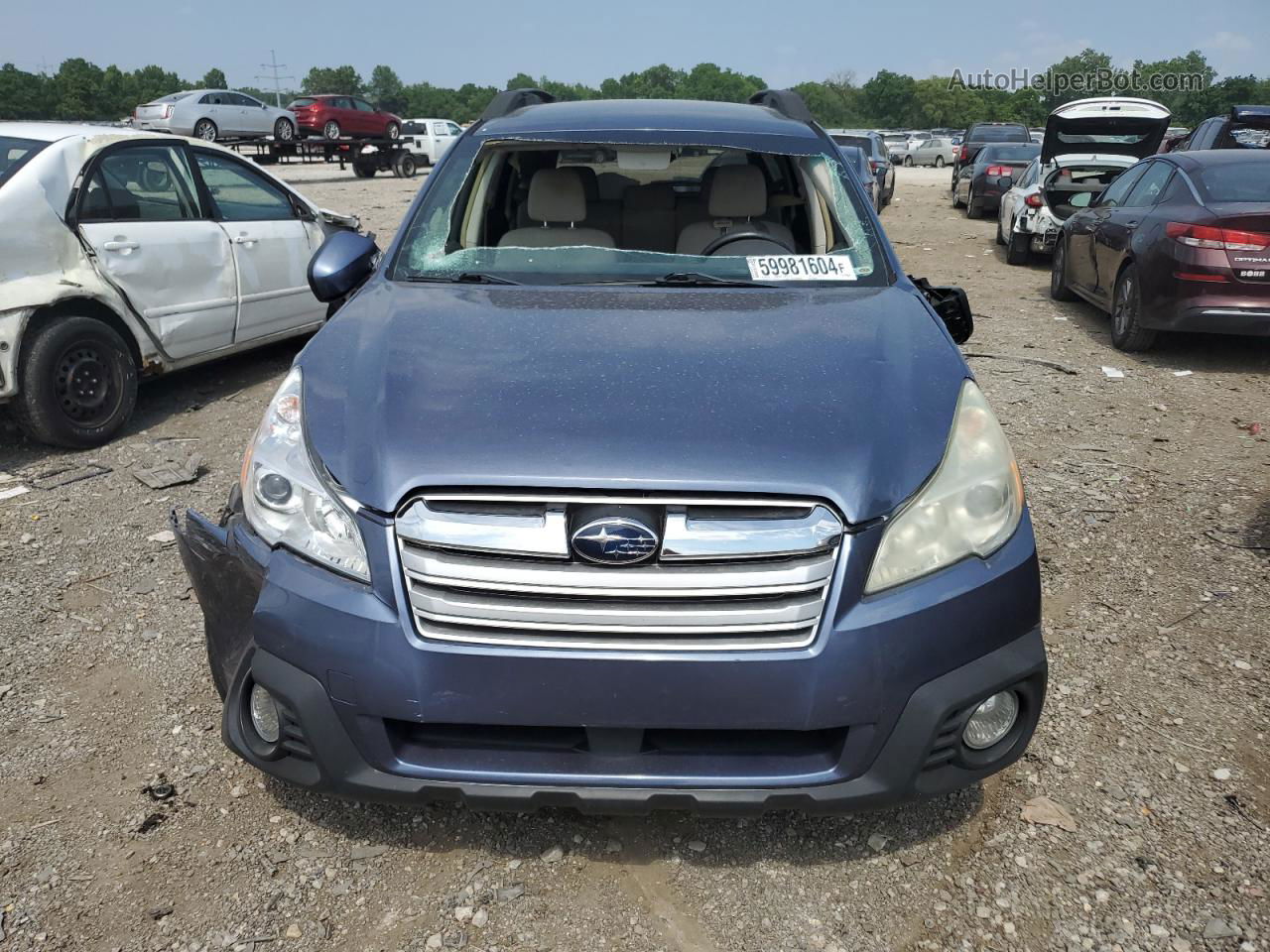 2014 Subaru Outback 2.5i Premium Blue vin: 4S4BRBCC8E3286388