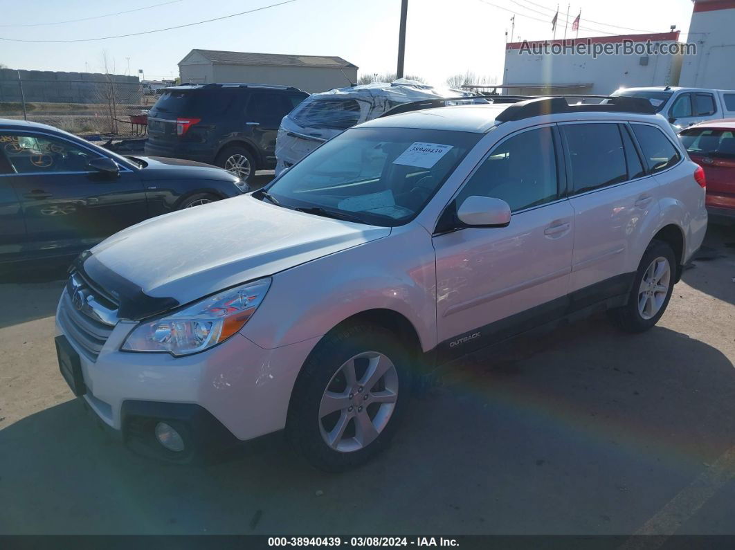 2014 Subaru Outback 2.5i Premium White vin: 4S4BRBCC9E1203336