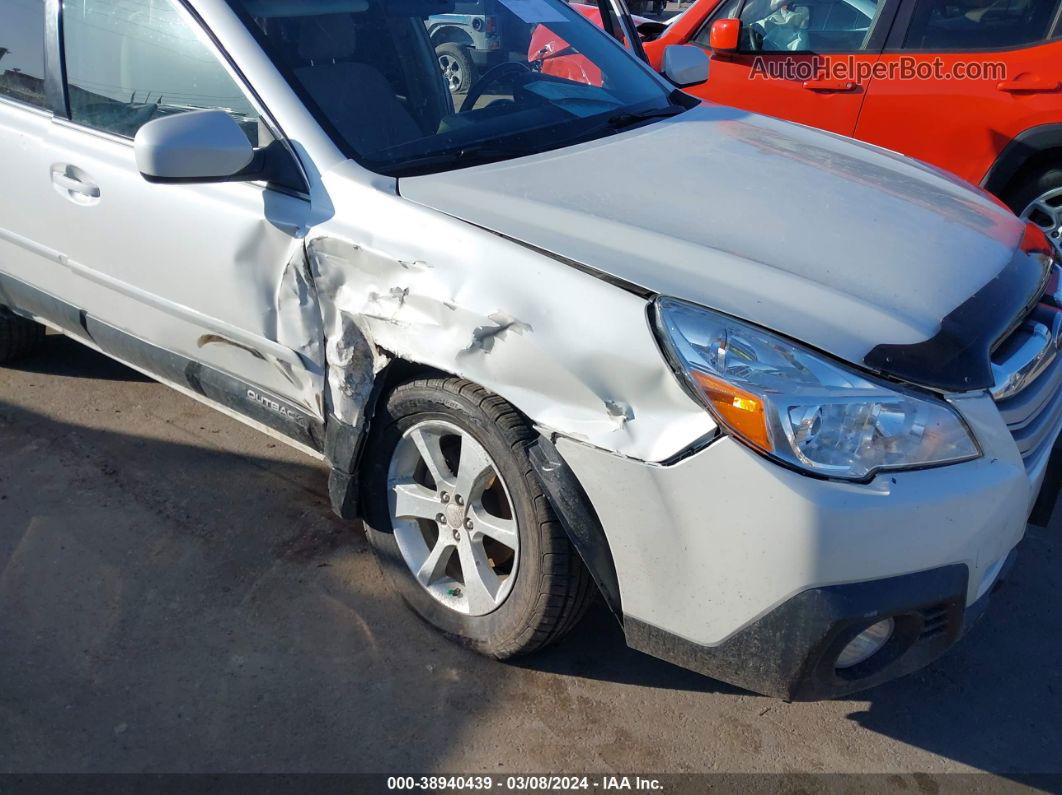 2014 Subaru Outback 2.5i Premium White vin: 4S4BRBCC9E1203336