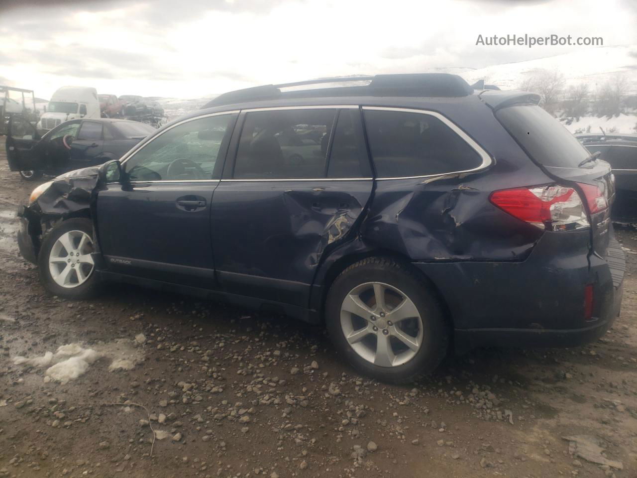 2014 Subaru Outback 2.5i Premium Gray vin: 4S4BRBCC9E3229259