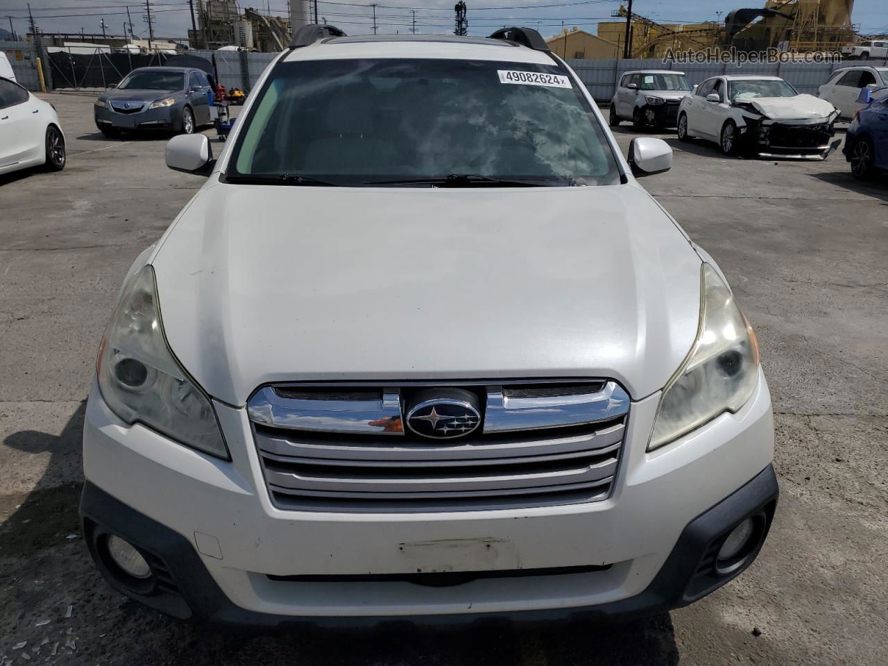 2014 Subaru Outback 2.5i Premium White vin: 4S4BRBDC2E3202645