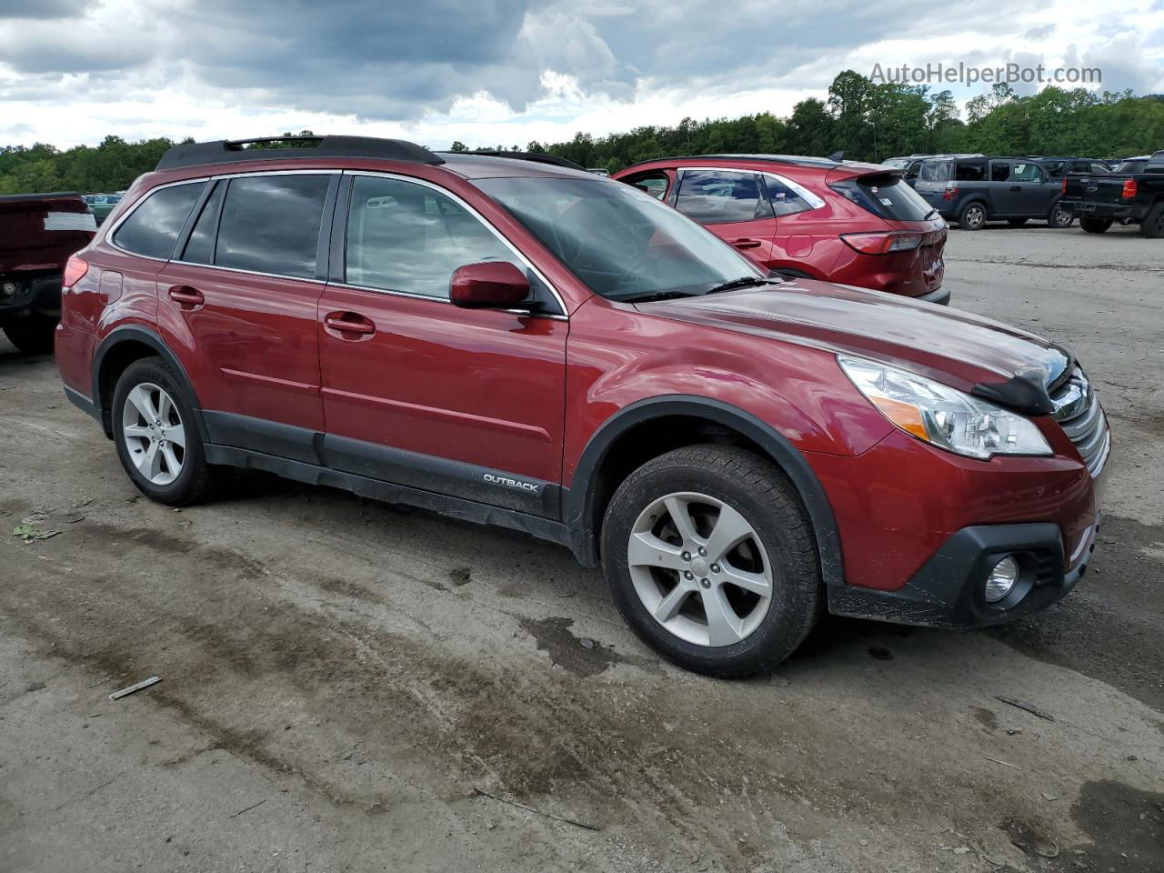 2014 Subaru Outback 2.5i Premium Red vin: 4S4BRBDC5E3306580