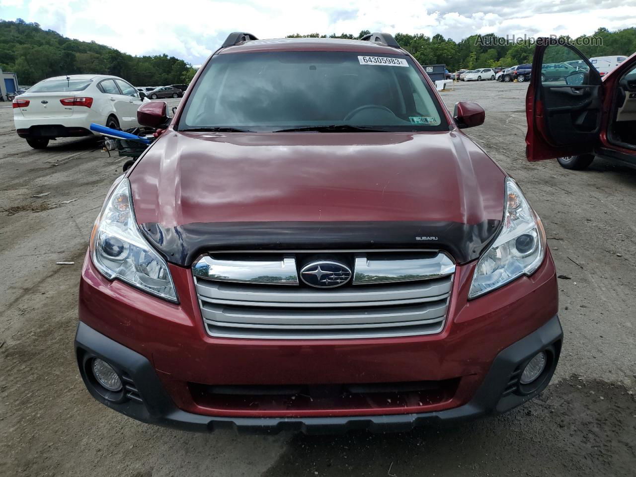 2014 Subaru Outback 2.5i Premium Red vin: 4S4BRBDC5E3306580