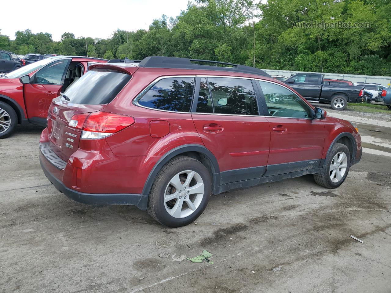 2014 Subaru Outback 2.5i Premium Red vin: 4S4BRBDC5E3306580