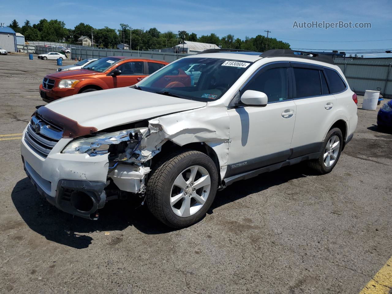 2014 Subaru Outback 2.5i Premium Белый vin: 4S4BRBDC8E3216386